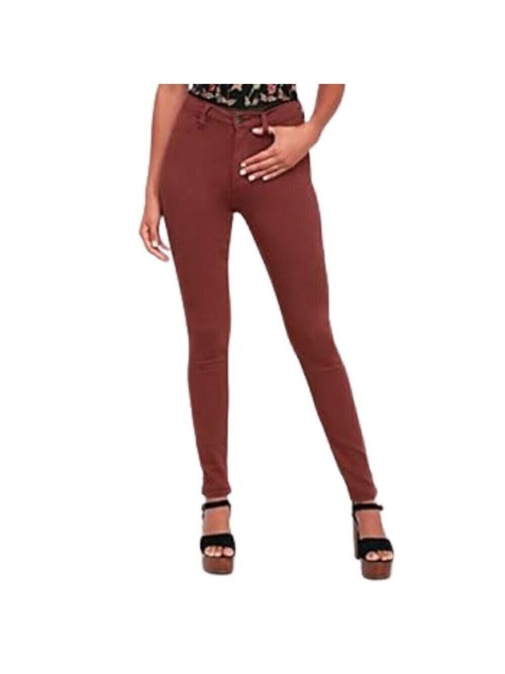 Free People Long And Lean Jegging in Red Mocha Sz 28